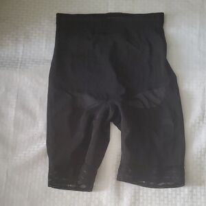 NWOT Black High-Waisted Shapewear Shorts With Cut Out
